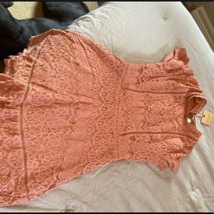 Pink lace dress